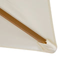 Ombrellone da Giardino 2x3 m Palo Ø38 mm in Legno Crema 