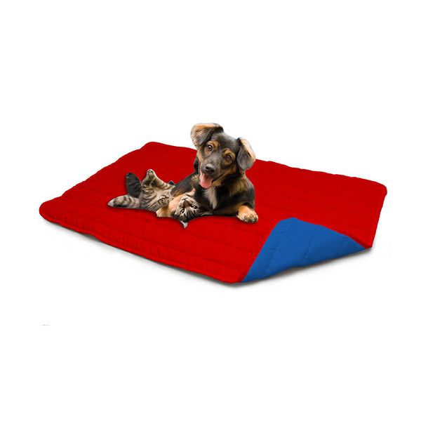 online Tapis rembourré pour Chiens Chats Doubleface rouge/royal