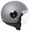Casco Demi-Jet per Scooter Visiera Sagomata SKA-P 1 WH Wolli Grigio Opaco Varie Misure
