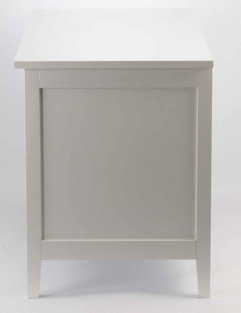 Baule Cassapanca Contenitore 90x40x50,5 cm in Legno Soriani Bianco