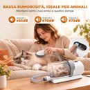 Kit Toelettatura Cani e Gatti 5 in 1 con Aspirapolvere 10 kPa Tosatrice Spazzola 2,5 L e 3 Velocità in ABS      