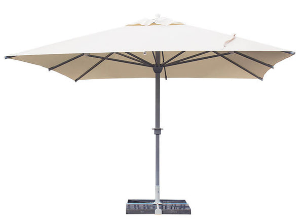 acquista Parasol de jardin 4x4 m mât Ø65 mm en aluminium Kraus Dieci blanc