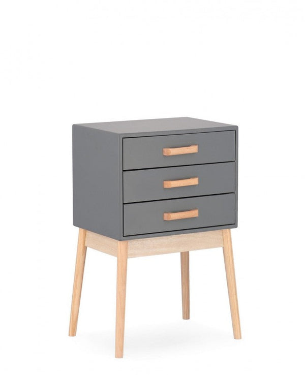 online Commode 3 tiroirs 43x30x68 cm Ordinaire en Bois Gris