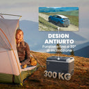 Frigorifero da Auto Portatile 25 L 58x33x38,3 cm con Congelatore e Controllo App in HDPE Grigio      