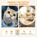 Lettiera Autopulente per Gatti 58,1x47,5x53 cm con Telecamera HD Contenitore da 7L e Sensori in PP e ABS Bianco e Grigio      