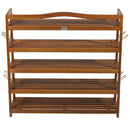 Scarpiera in Legno Laccato 5 Ripiani 84x26x82 cm 