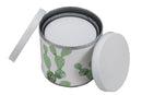 Cofanetti in Latta Cactus Set 3 Pz Ø15x13,5-14x11,5-12,5x10 cm in Ferro Bianco, Verde