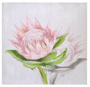 Quadro fiori rosa cm 60x60