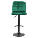 Set 2 Sgabelli 44x38x63/82 cm in Velluto con Base Nera Ottanio