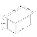 Tavolo Pepper 138x80x75 cm in Truciolare bilaminato Antracite e Grigio effetto Cemento