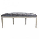 Panca Margi in in Ecopelle Vintage Grigio 125x45x48 h cm in Legno Tortora