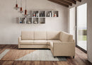 Divano Angolare 5 Posti 241x241x85 cm Karay in Tessuto Beige