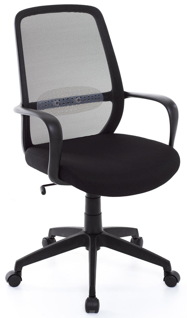 online Fauteuil de bureau de direction en similicuir noir et textilène Pipol