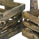 Set di 2 Cassetta in Legno con manico centrale Altezza 44,5 cm