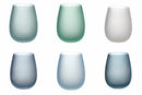 Set 6 Bicchieri Acqua Frosted in Vetro 500 ml Villa d'Este Home Tivoli Happy Hour