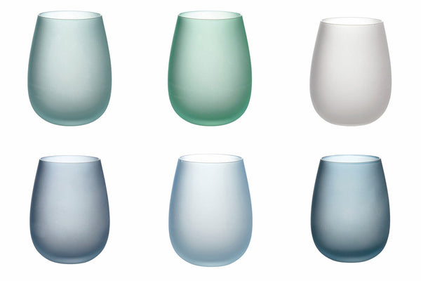 Lot de 6 Verres à Eau Givrés 500 ml Villa d'Este Home Tivoli Happy Hour prezzo
