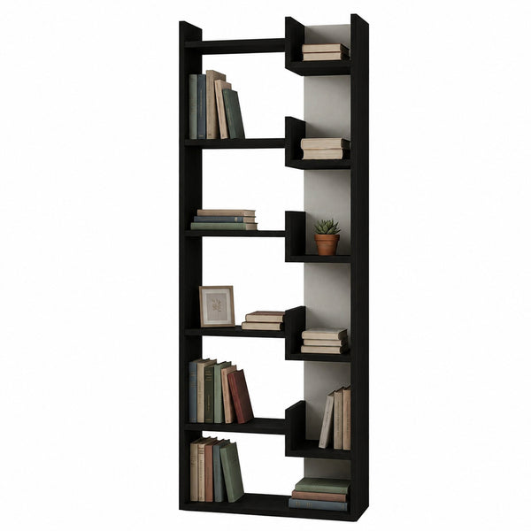Libreria a 6 Ripiani 60,5x22x162,5 cm Scaffalatura Verticale Moderna Antracite prezzo
