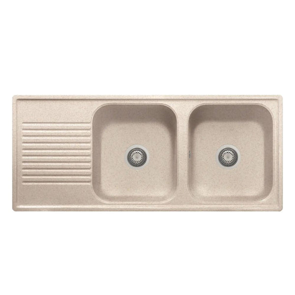 acquista Evier 116x50 cm 2 vasques égouttoirs en avoine Samet