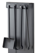 Portalegna con Attrezzi Camino 30x33x110 cm Crea Semplice Con Attrezzi in Acciaio Verniciato Nero 