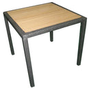 Tavolo Quadrato da Giardino 80x80 cm in Wicker Vorghini Orleans Wengé