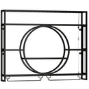 Portabottiglie da Parete 100x15x80 cm con Luci LED Portabicchieri e Ripiani in Acciaio al Carbonio Nero      