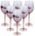 Ensemble de 6 Gobelets Chic en Verre Transparent et Or Rose VdE Tivoli 1996