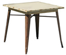 Tavolo Quadrato da Giardino in Lamiera Galvanizzata 80x80 cm Vorghini Dafne