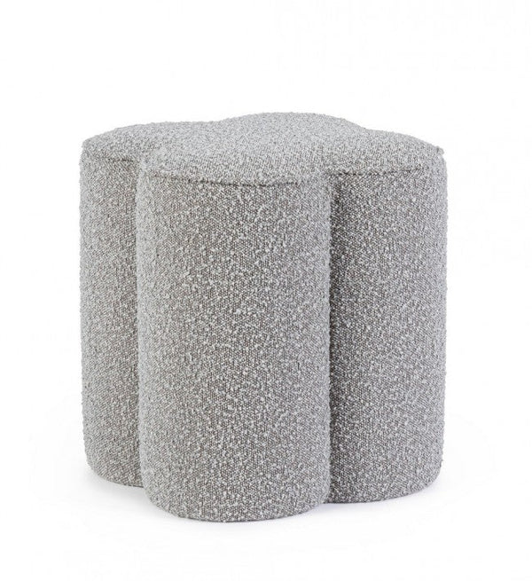 Pouf 40x40x45 cm Cointa in Bouclè Grigio sconto