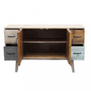 Mobile Fred 131x40x77 h cm in Legno Multicolor