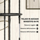 Set 2 Supporti per Piante Rampicanti Alti 170 cm in Acciaio Antiruggine Nero      