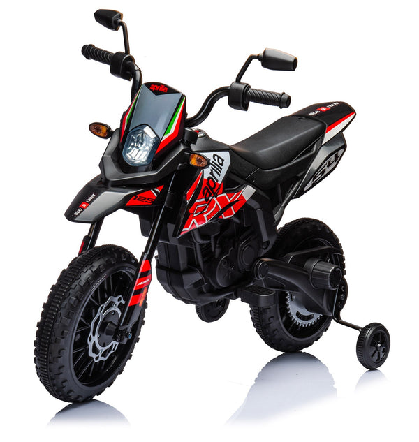 Moto Elettrica per Bambini 12V con Licenza Aprilia RX-125 Motocross Rossa sconto