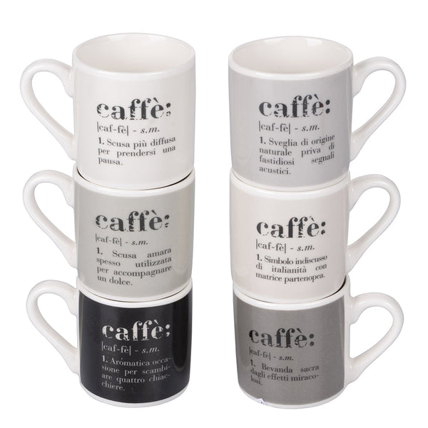 acquista Set de 6 tasses à café Ø5,5x5,5 cm en os neuf Chine VdE Tivoli 1996 Classique