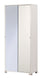 Armoire 2 Portes Coulissantes avec Miroir 82x190x41 cm Blanc Flammé