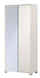 Armoire 2 Portes Coulissantes avec Miroir 82x190x41 cm Blanc Flammé