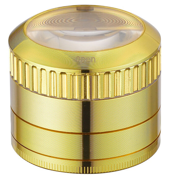 Grinder Ø50 mm 4 Livelli per Spezie Erbe e Tabacco Oro