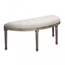 Panca Margi in Tessuto 125x45x48 h cm in Legno Beige