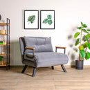 Poltrona letto pieghevole 60x78x78 cm Sando grigio