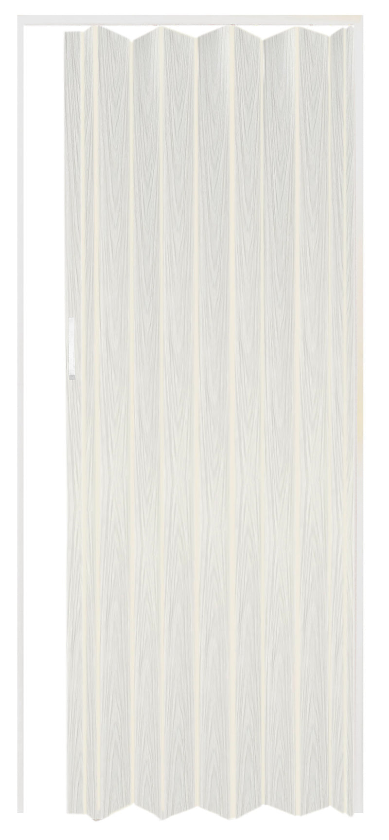 Porta a Soffietto da Interno 214x82 cm in PVC Chiusura Magnetica Bianco Venato