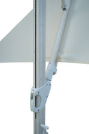 Ombrellone da Giardino Decentrato 3,3x3,3m in Alluminio Telo in Poliestere Trastevere Bianco