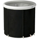 Vasca di Ghiaccio Ø78x71 cm Capienza da 280L per Sportivi con Copertura e Pompa Isolamento a 3 Strati Nero      