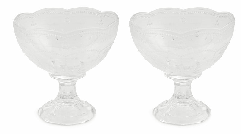 Set 2 Coppette Gelato 350 ml Ø12,5x12 cm in Vetro Villa d'Este Home Tivoli Trasparenti