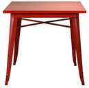 Tavolo Quadrato in Metallo Bristol Rosso