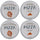 Set de 4 Assiettes à Pizza Ø33x2 cm en Porcelaine VdE Tivoli 1996 Le Travisate Blanc