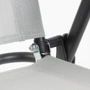 Sedia Pieghevole da Giardino  72x56x91,5 cm in Acciaio e Textline Capri Grigio Chiaro