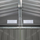 Casetta Box da Giardino 277x195x192 cm in Acciaio e Polipropilene Verde Chiaro