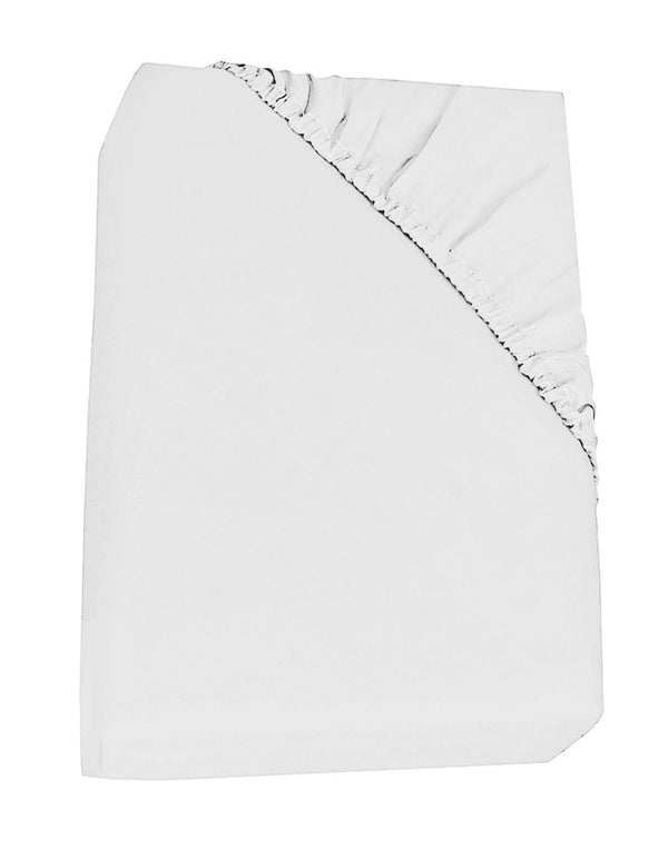 Drap housse double avec coins H40 cm et élastique uni blanc online