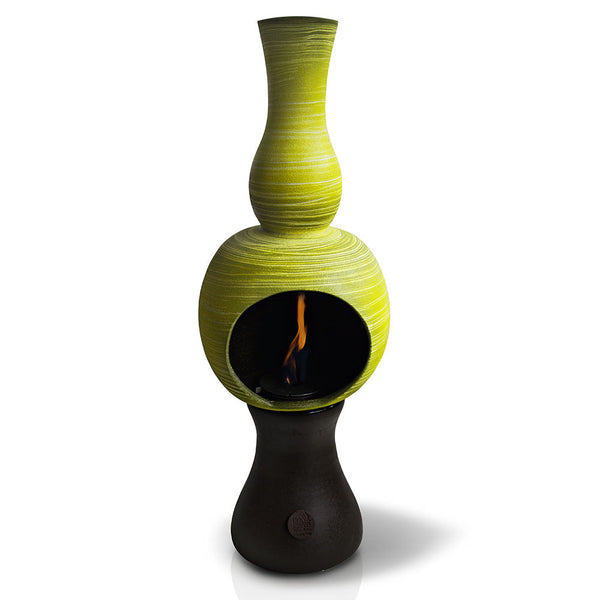 Cheminée de Sol au Bioéthanol en Céramique 32x95 cm Ferazzoli Onda Verde Millerighe sconto