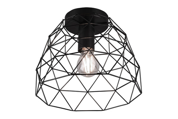 Plafoniera da Interno Attacco E27 in Metallo Nero Opaco online