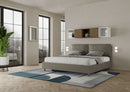 Letto Matrimoniale Imbottito in Similpelle Antea Large Cappuccino Varie Misure