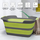 Cesto per Biancheria Richiudibile 27 Litri con Manici e Tappo in Silicone Verde